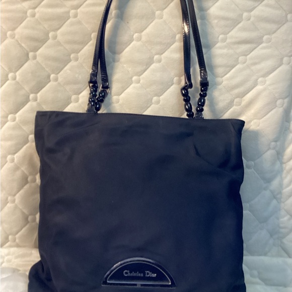 Christian Dior Malice black nylon shoulder bag with beads and silver hardware - Picture 3 of 16